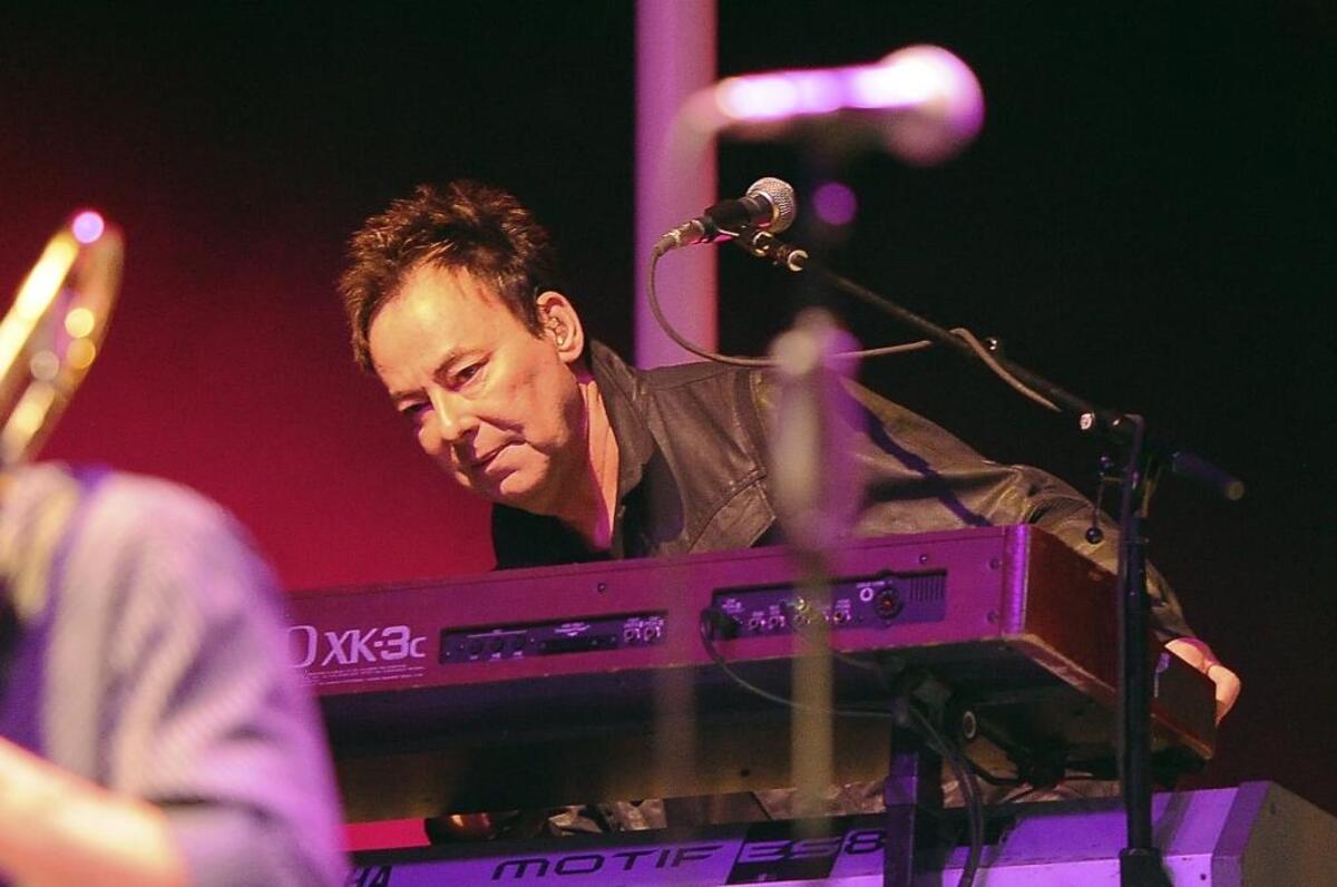 Chicago keyboardist Lou Pardini, who grew up in Fresno, performs with the band at the Big Fresno Fair’s Paul Paul Theater Friday night, Oct. 6, 2017. Pardini joined the group permanently in 2009.