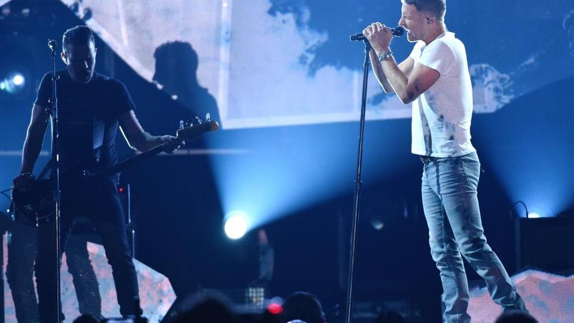 Dierks Bentley performs “Black” at the 52nd annual Academy of Country Music Awards at the T-Mobile Arena on April 2 in Las Vegas. Bentley is in town Saturday, April 29 to perform at the Save Mart Center.