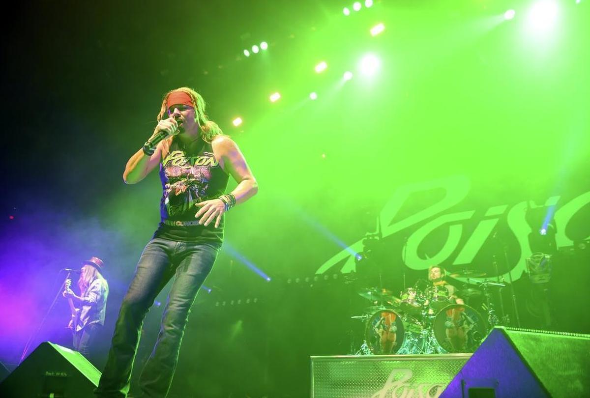 Poison's Bret Michaels sings as they open for Def Leppard at Save Mart Center Monday night, June 12, 2017 in Fresno.