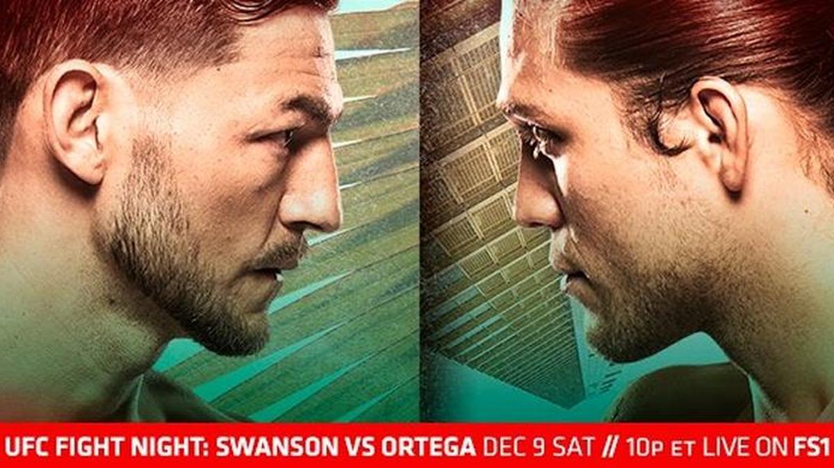 Cub Swanson and Brian Ortega prepare for their bout during open workouts.