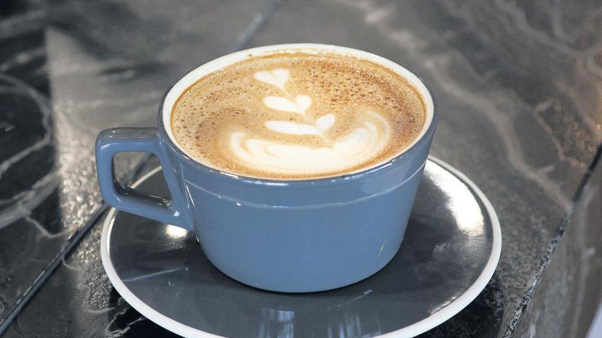 A creatively hand-crafted latte at Kuppa Joy Coffee House, winner of best Coffee House for People’s Choice, shown in this file photo from 2020 in Fresno, Calif.