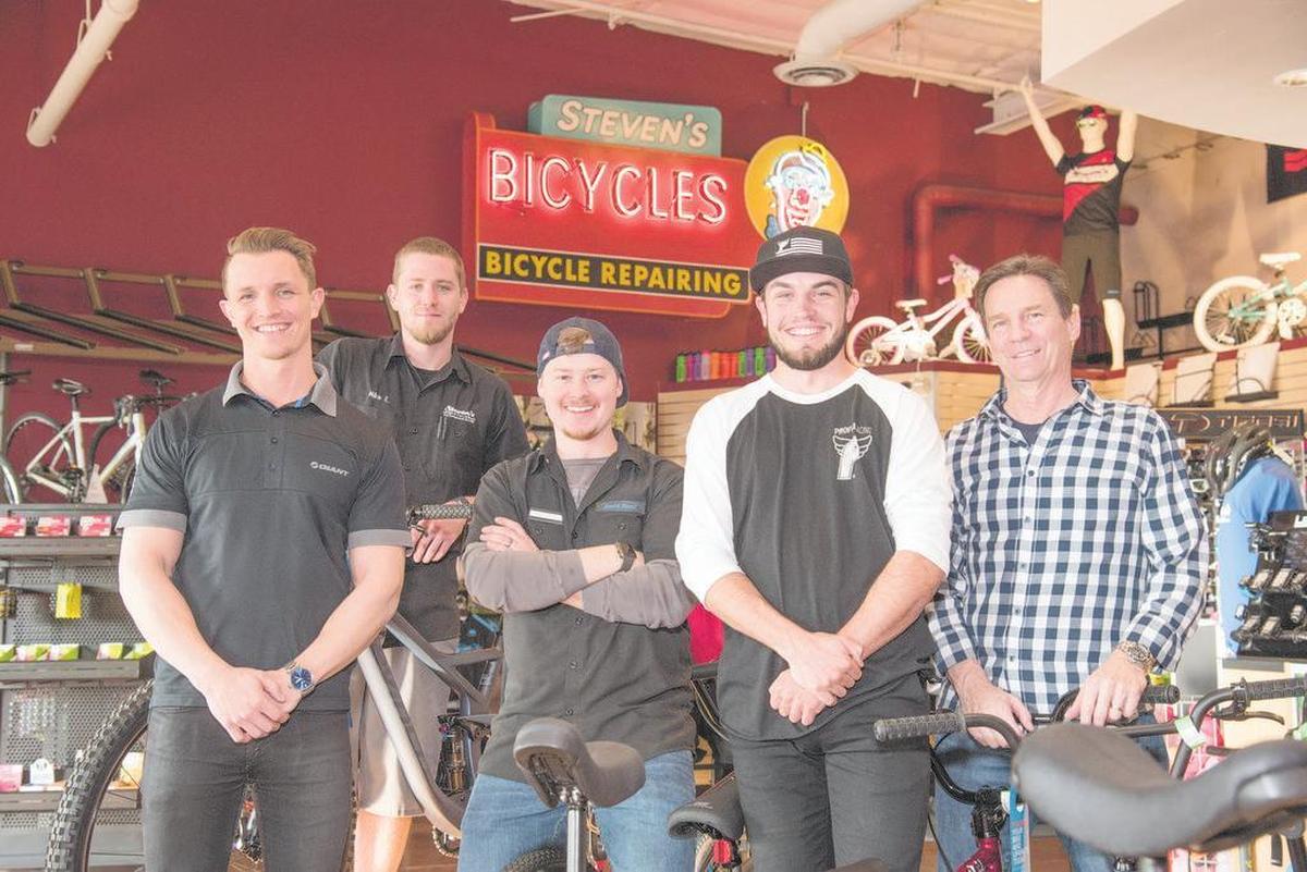BICYCLE SHOP: Steven’s Bicycles is the People’s Choice winner — thanks to the knowledge of staff like Blake Kutzbach, Mike Eaton, Nick Starne, Tanner McKeand and Brent Kutzbach.