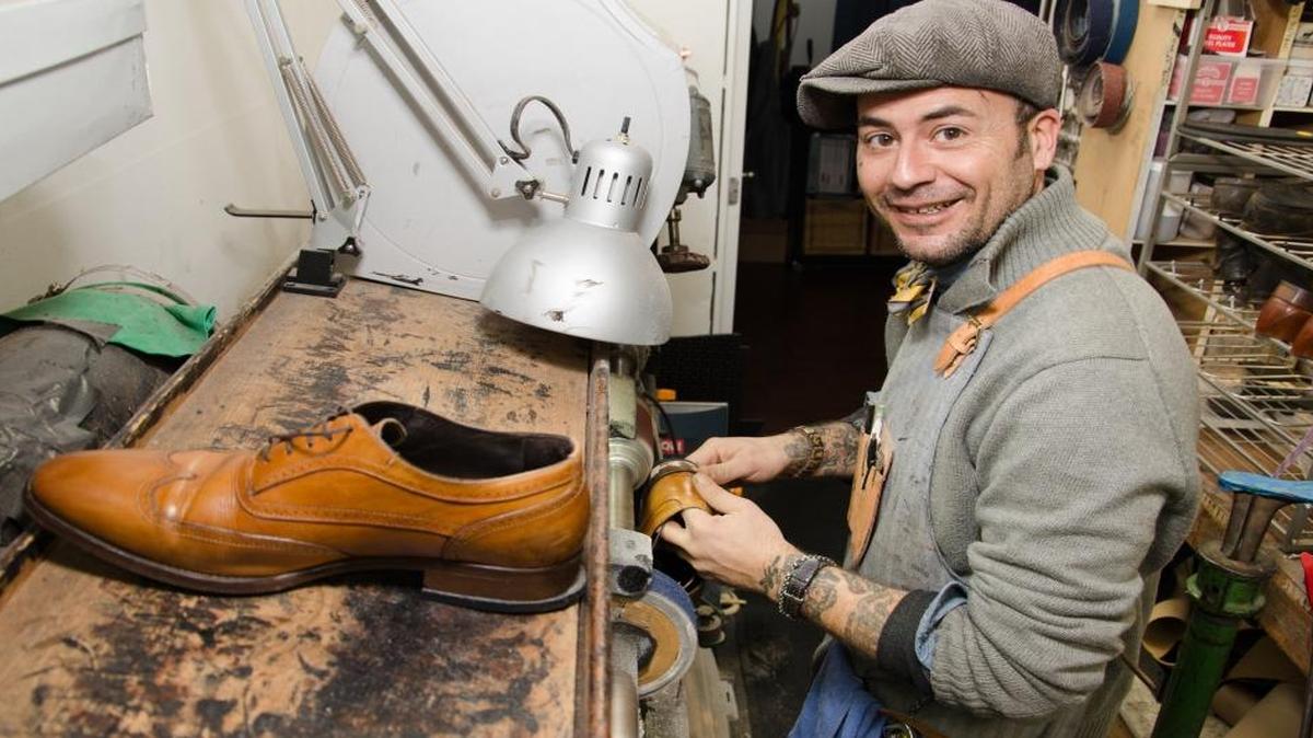 SIERRA SHOE REPAIR: Arsen Georgio Sheklian believes no job is too small.