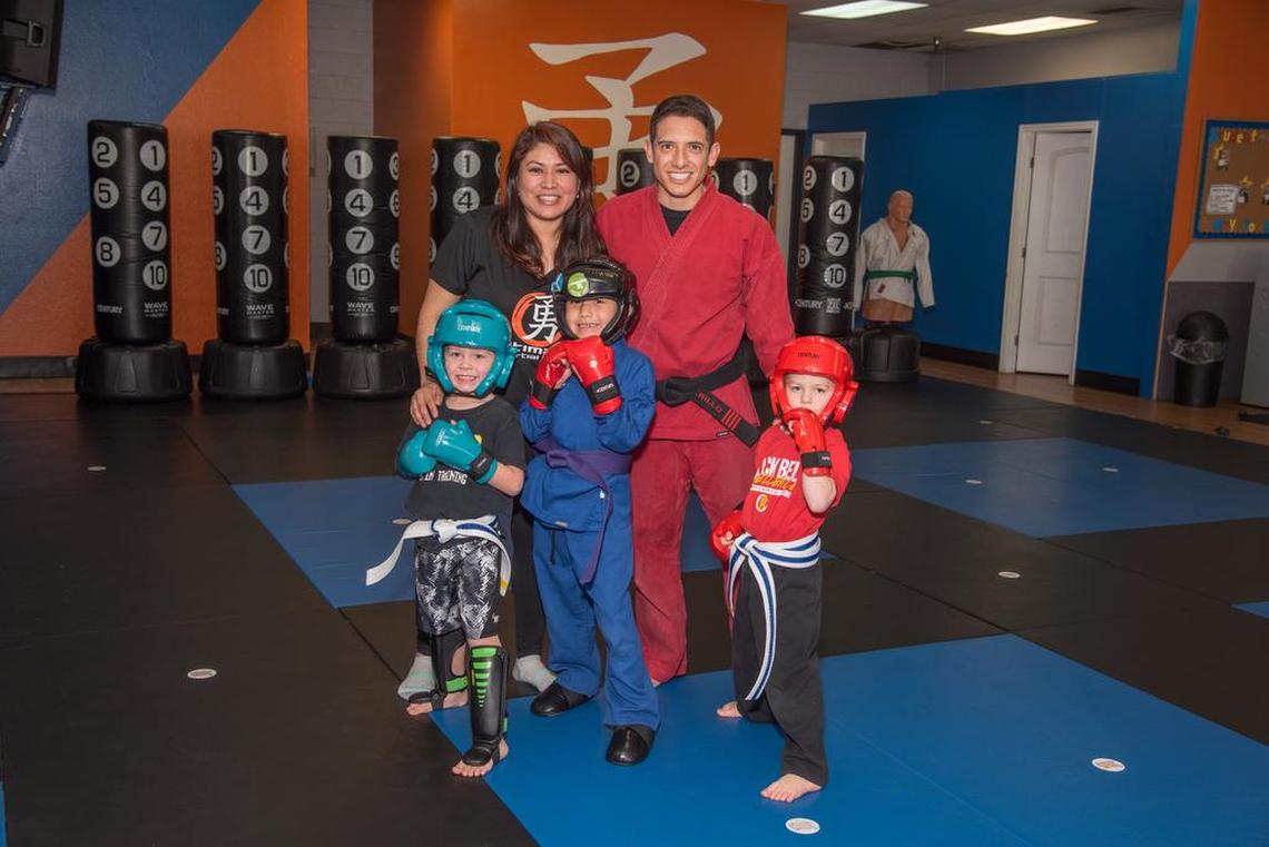 MARTIAL ARTS: Fresno Ultimate Martial Arts is the People’s Choice winner. Here are Wendy and Rudy Carrillo, with Demetri Varner, Liam Carrillo and Tyler Fink.