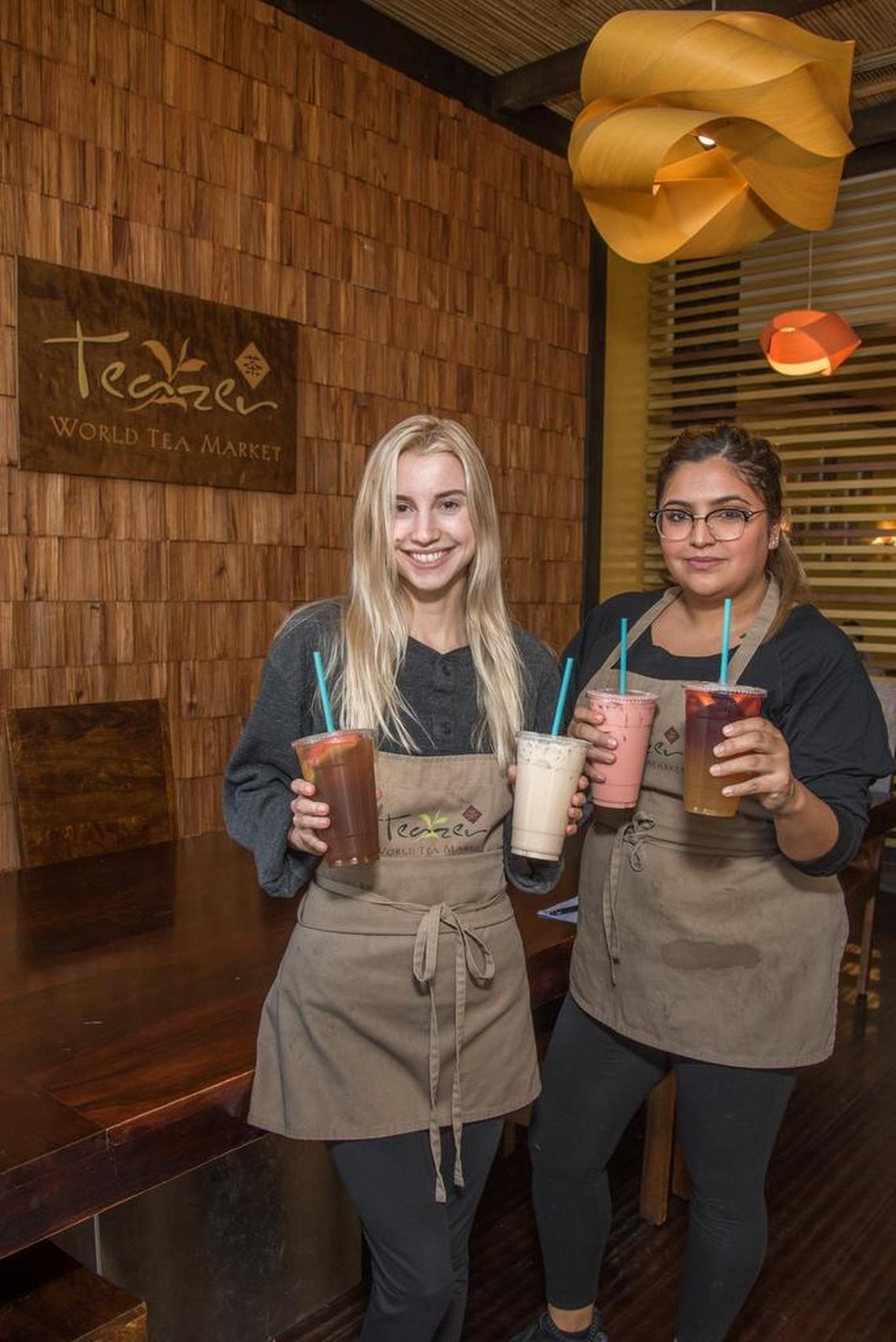 TEA HOUSE: Haley Myers and Kassy Gonzalez at Teazer’s, a People’s Choice winner.