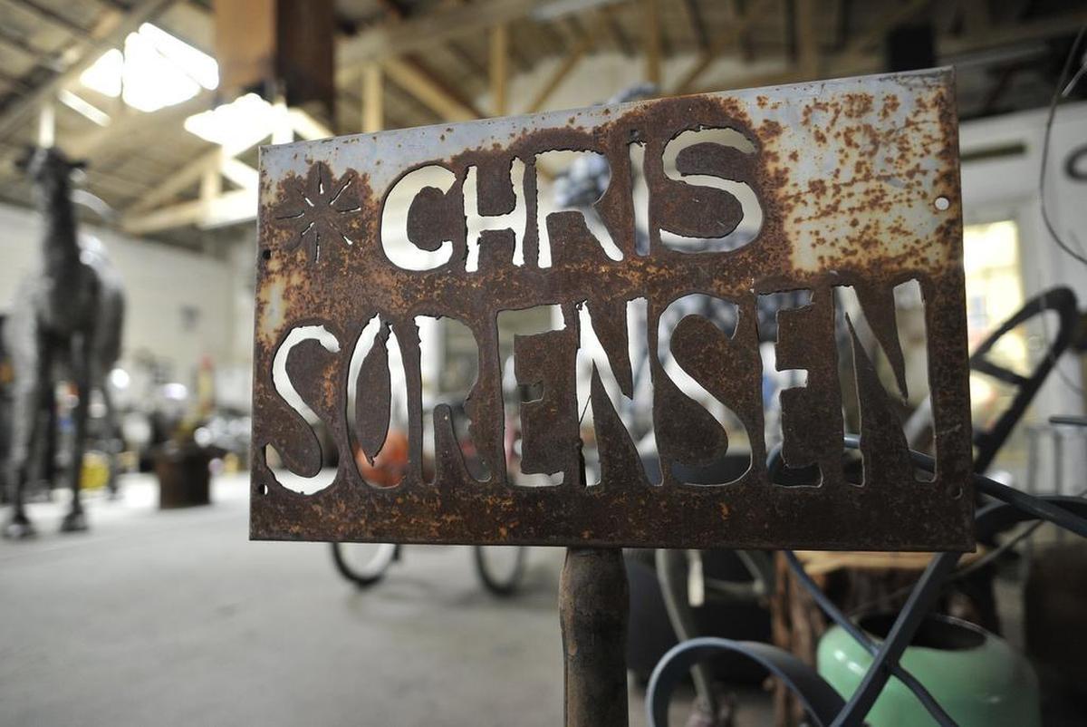 Chris Sorensen, top and above, and the studio that bears his name.
