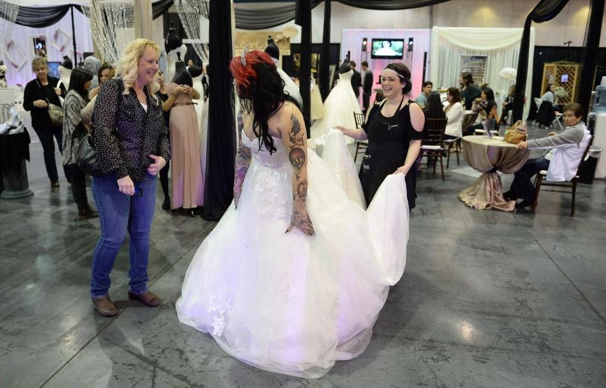 Try on a dress, check out vendors and more at the Premier Bride Showplace on Jan. 7.