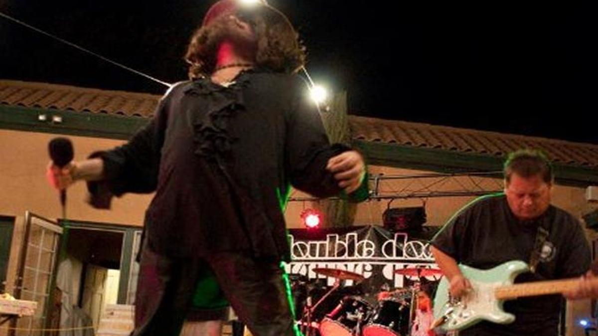 Nate Butler as Jim Morrison in the band Double Doors.