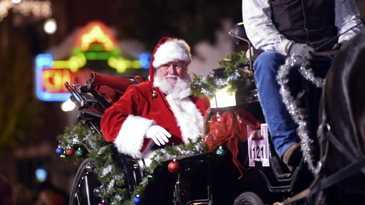 Santa wraps up the annual Candy Cane Lane Parade in Visalia.