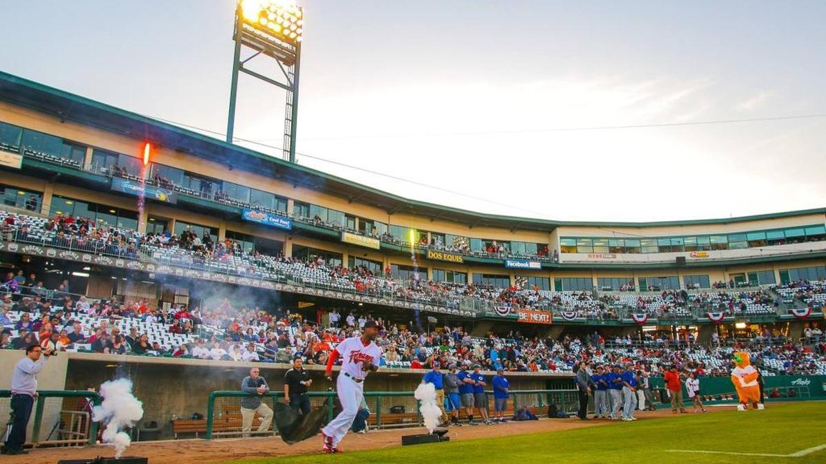 The Fresno Grizzlies play Las Vegas in their home opener on Friday, April 15.