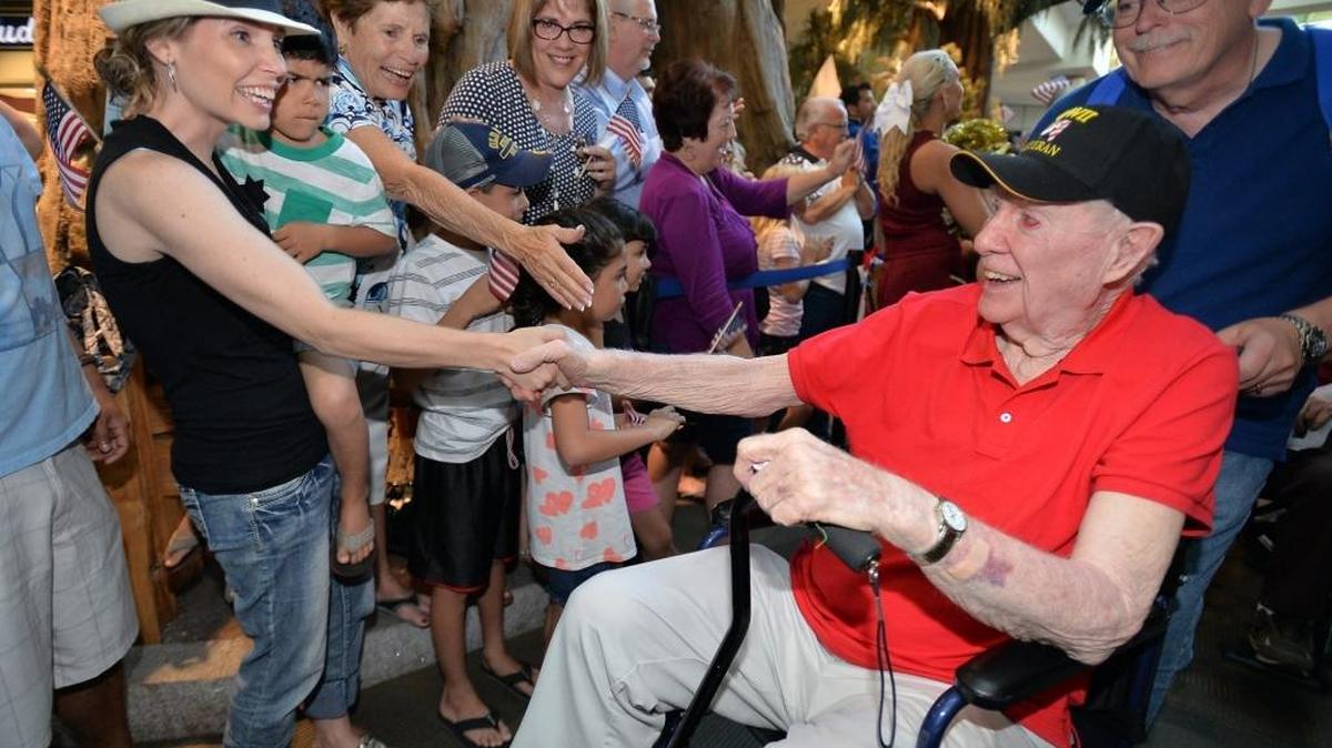 Central Valley Honor Flight #12 Homecoming takes place at Fresno Yosemite International Airport.