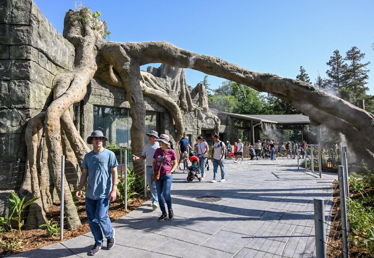 A Southeast Asian motif extends along the exhibits at the new Kingdoms of Asia section of the Fresno Chaffee Zoo which officially opened to the public on Saturday, June 3, 2023.