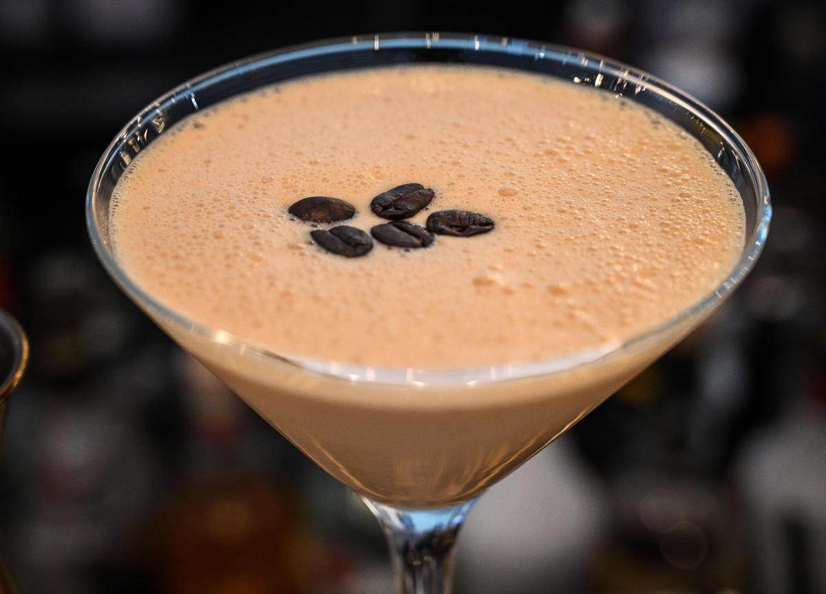A Genesis espresso martini prepared at Genesis Bistro & 8028 Salon. The bistro features several unique craft cocktails on its menu.
