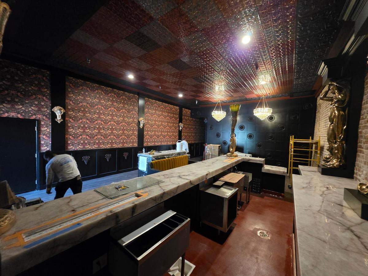 The interior of Old Town Clovis’ newest speakeasy, The Farmer and The Bootlegger, under construction. The late-night spot opened Dec. 19.