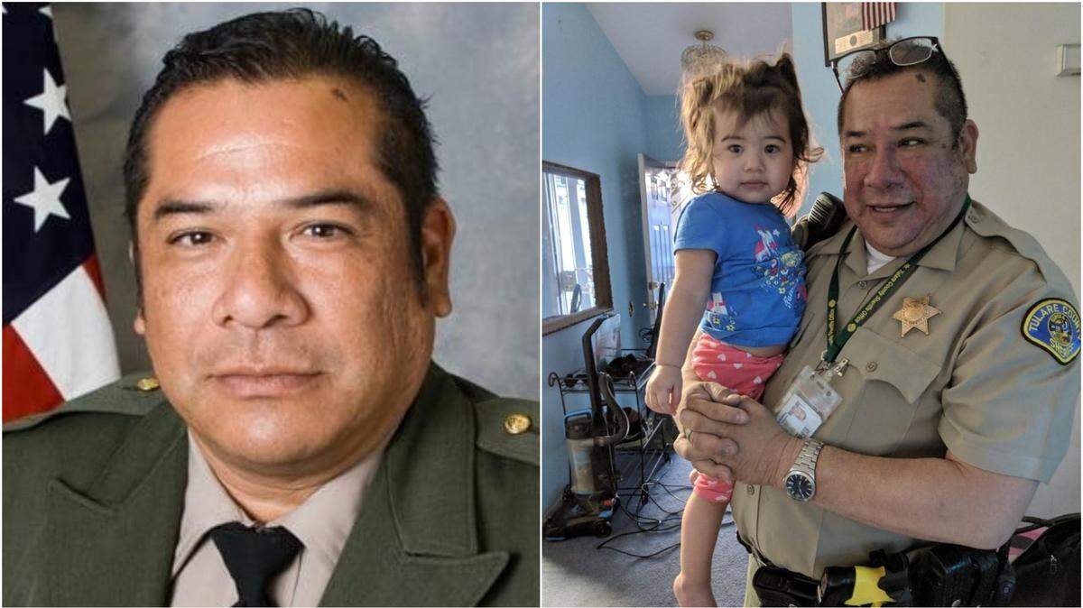 Tulare County Sheriff’s deputy Frank Holguin died Wednesday from complications of COVID-19. The 21-year veteran officer was 56 years old.