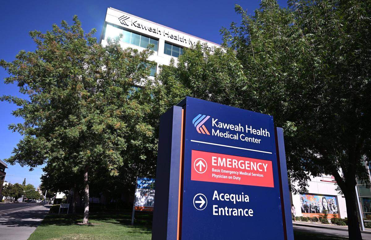 Kaweah Health is facing a state investigation in a wrongful death lawsuit. Photographed Monday, Aug. 4, 2025 in Visalia.