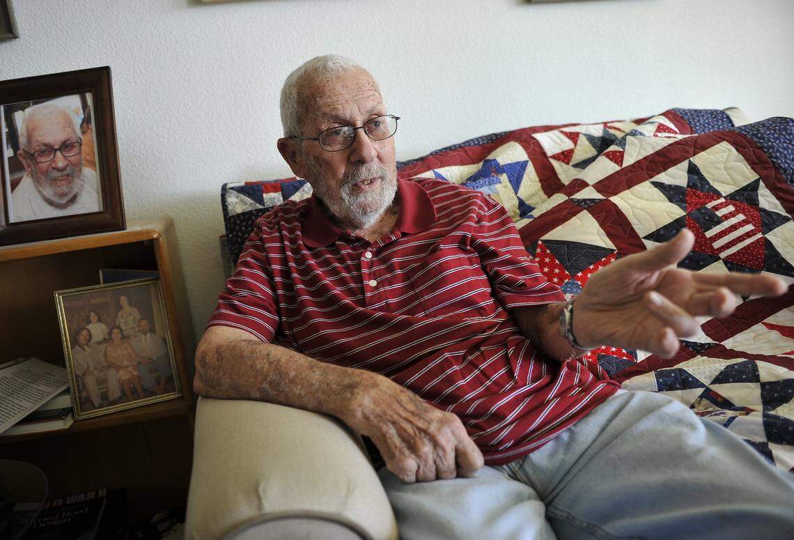 Jack Schwartz at his Hanford home in the spring of 2015.