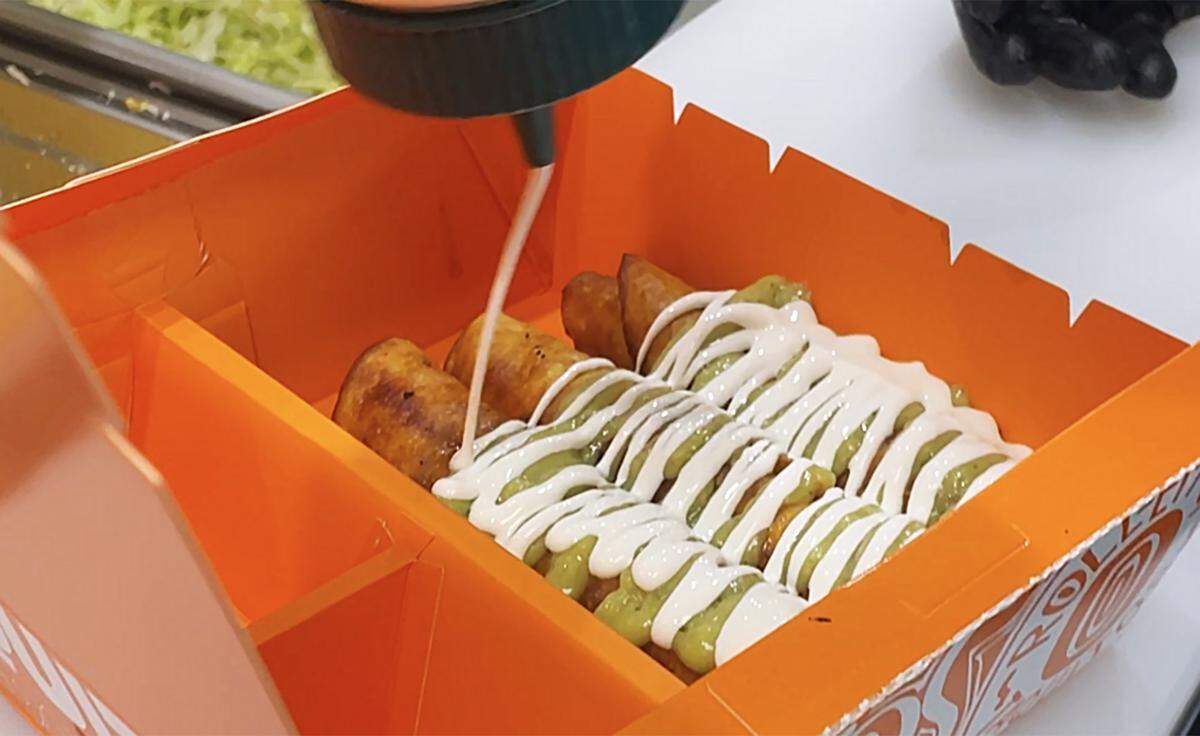 Roll-Em-Up Taquitos with its colorful reggae vibe serving taquitos and more has opened at The Marketplace at El Paseo. Photographed Wednesday, Dec. 17, 2025 in Fresno.