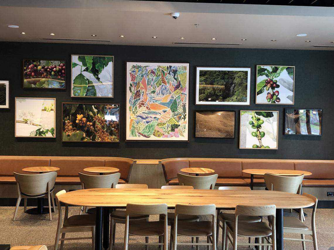 The new Starbucks at the corner of Bullard and Minnewawa in Clovis is considered one of the bigger locations in California. With 3,700 square feet, this Starbucks invites customers to enjoy their drinks inside the coffeehouse.