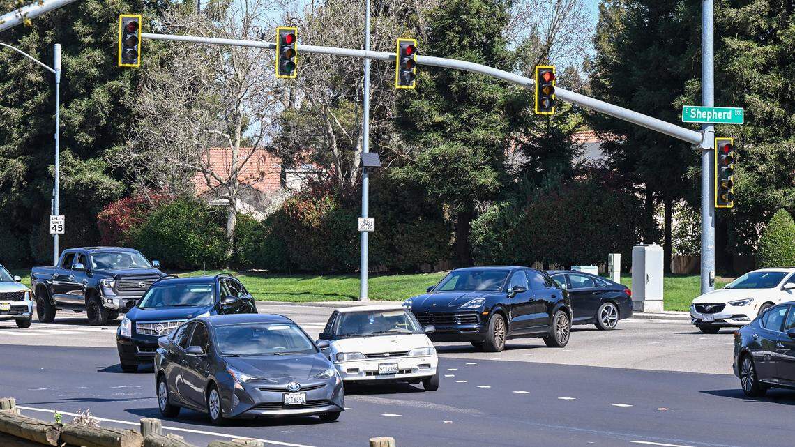 There are now signals for each lane on northbound Friant Road at Shepherd Avenue to help reduce crashes.