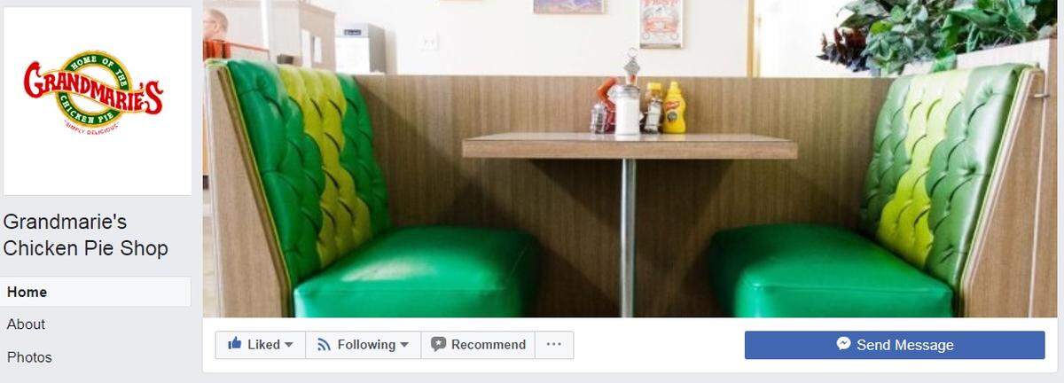 Green vinyl booths add to the character of the Chicken Pie Shop in Fresno's Tower District.