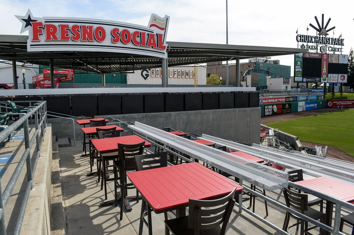 About 1,000 seats were taken out of the left field corner area at Chukchansi Park to make way for Fresno Social, a new walk up bar and lounge area open to any ticket holder. This is part of a $3.4 million capital improvement project by the Fresno Sports & Events LLC ownership group at the park.