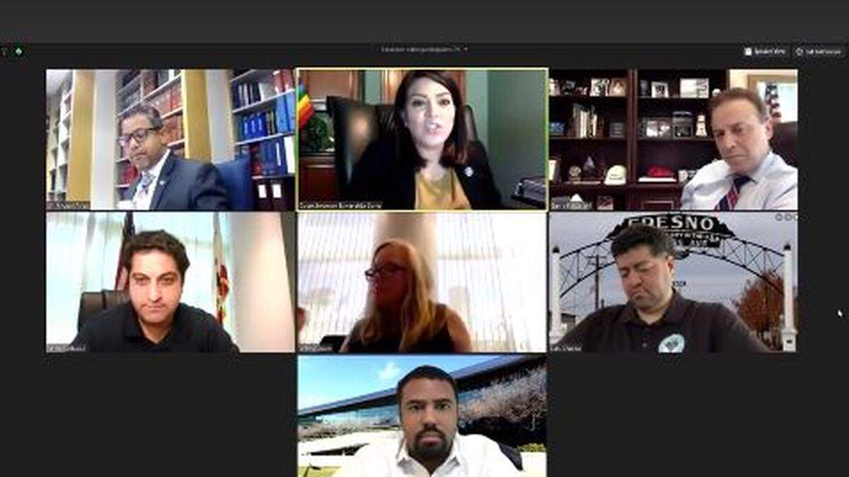 The Fresno City Council meets over Zoom on Thursday, June 11, 2020.