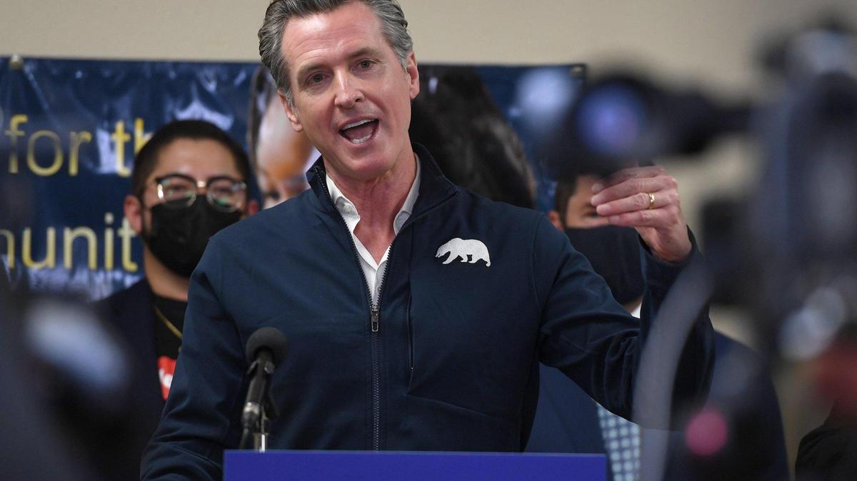 California Governor Gavin Newsom at Clinica Sierra Vista Tuesday morning, July 27, 2021 in Fresno, CA.