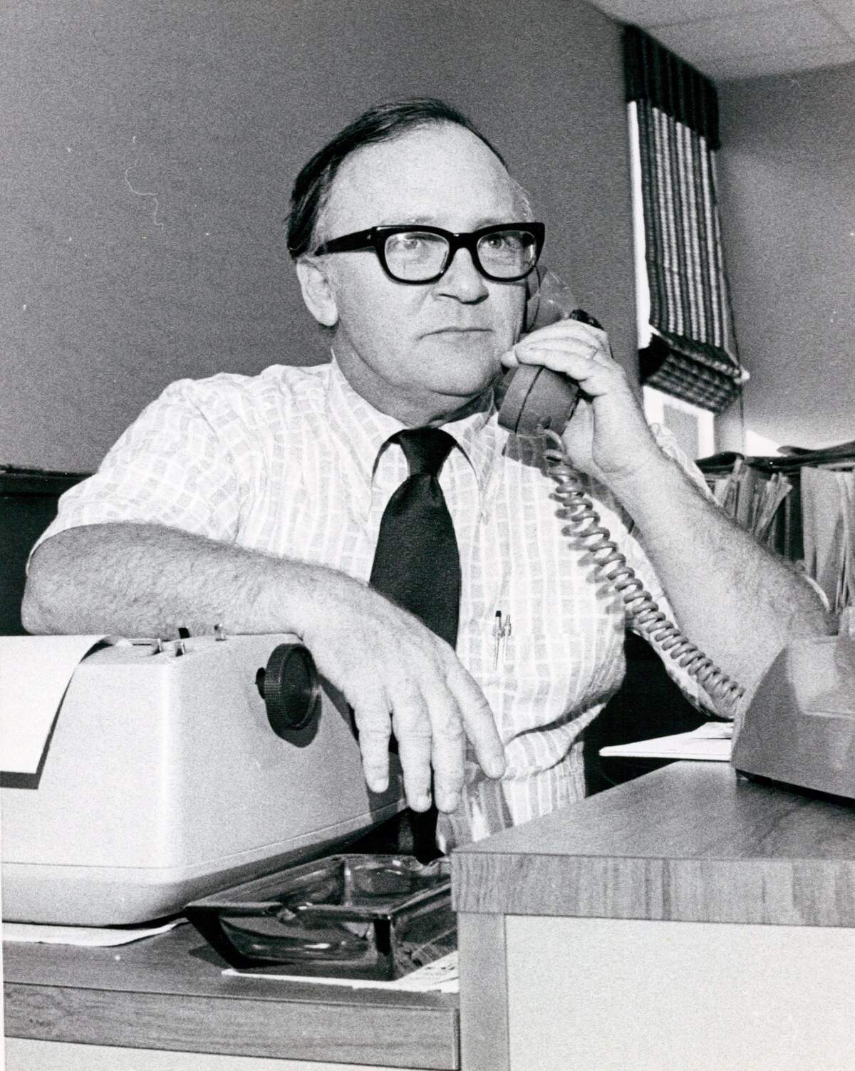 William “Bill” Patterson working as a reporter at The Fresno Bee.