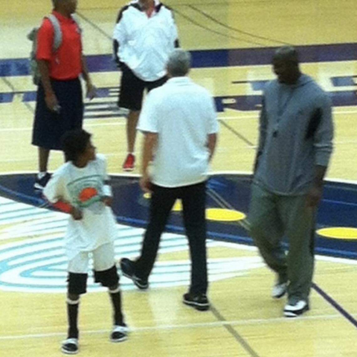 Jalen Green meets Michael Jordan at a youth basketball camp in Santa Barbara.