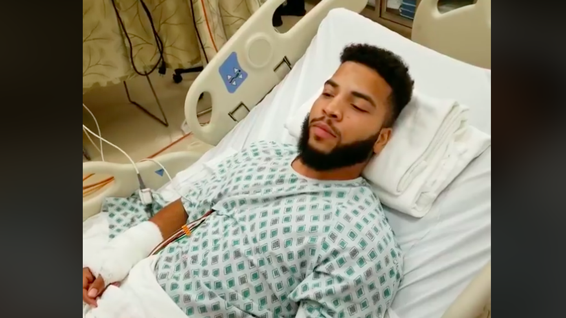 Blaine Hodge is being hailed as a hero after witnesses say he put himself between a man with a knife and the woman he was attacking in a Starbucks in Bakersfield, California. The woman was also stabbed but is stable.