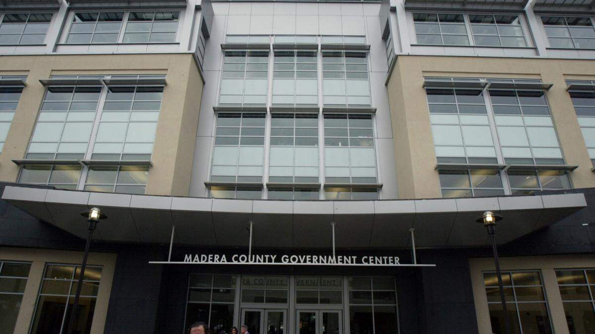 Madera County Government Center building in downtown Madera.