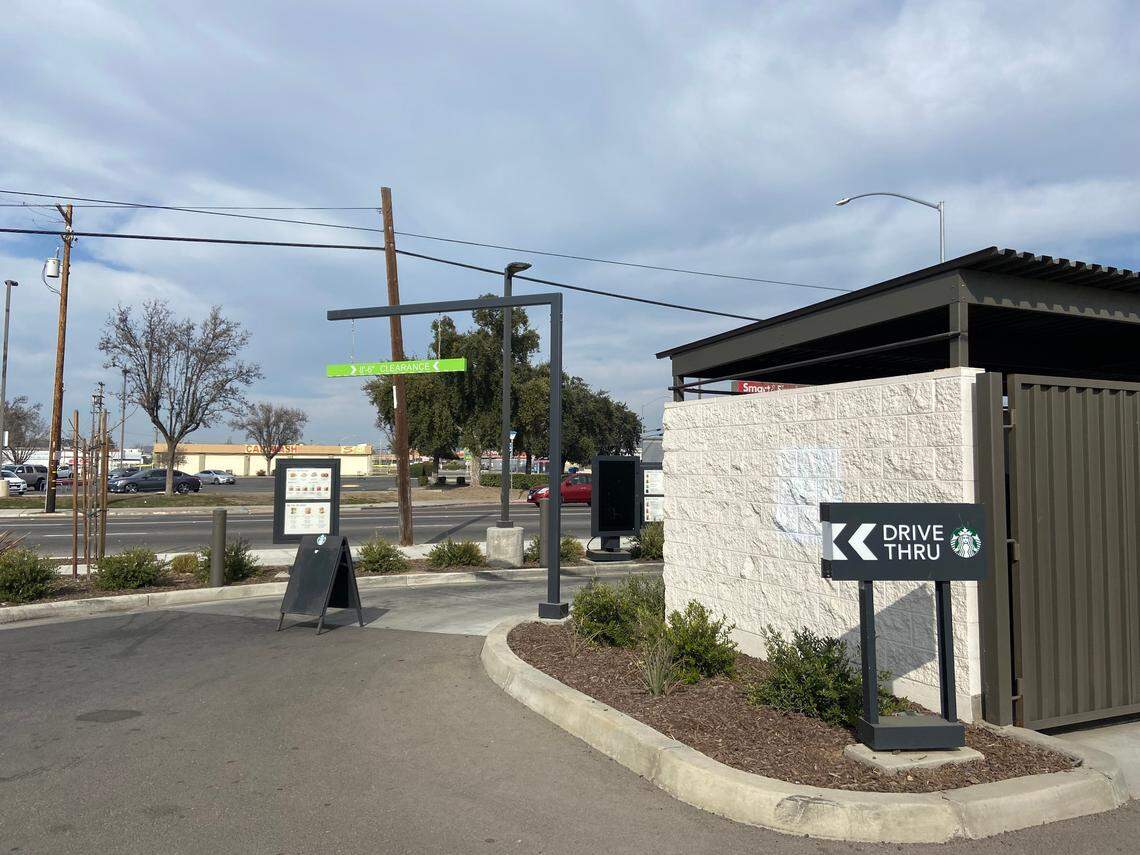 The Starbucks at Blackstone and Clinton avenues was temporarily closed Wednesday. The drive-thru didn’t have a sign explaining why, just a blank sandwich board blocking the way. Some Starbucks locations have been closing temporarily recently due to COVID-19.