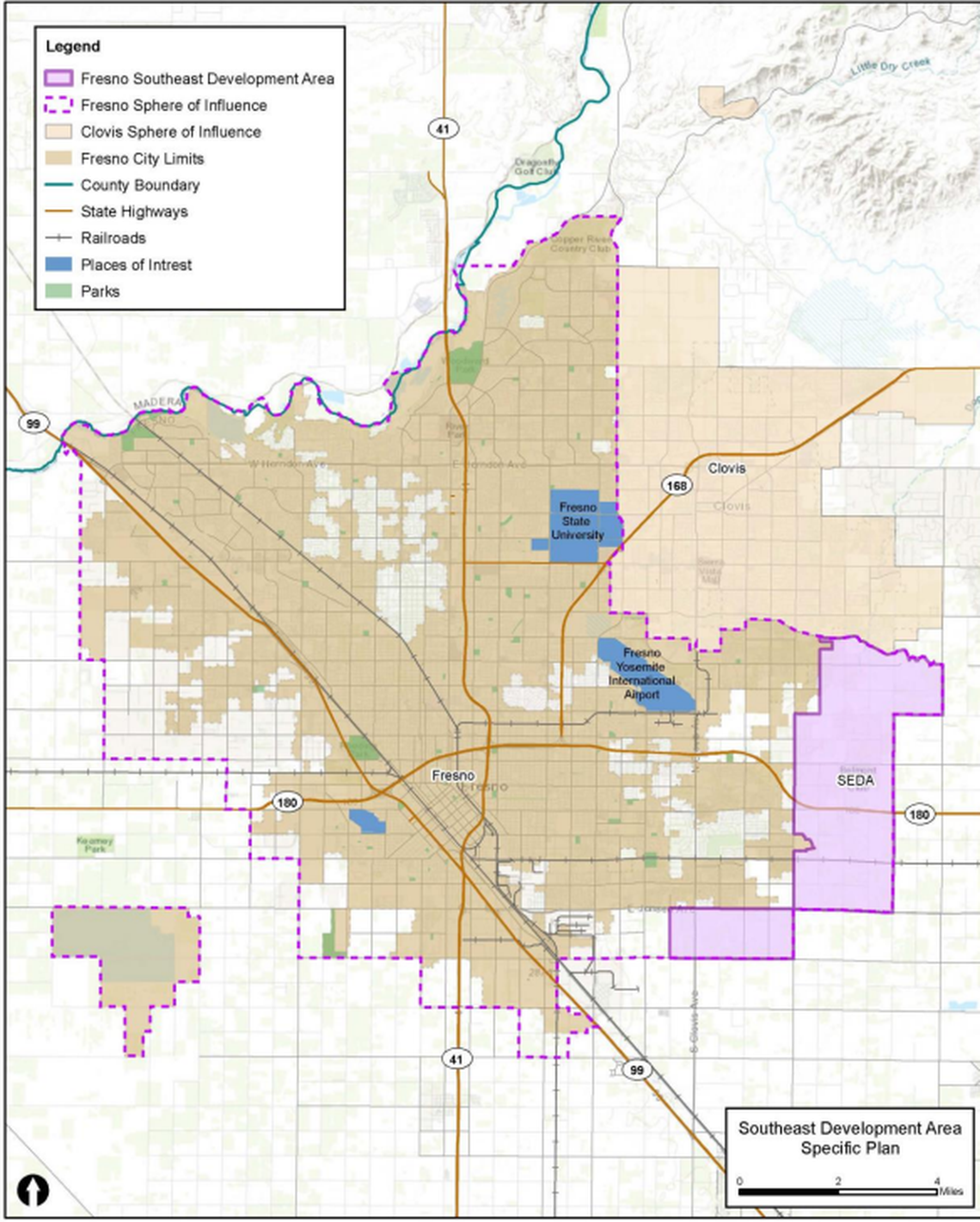 SEDA sphere of influence map.