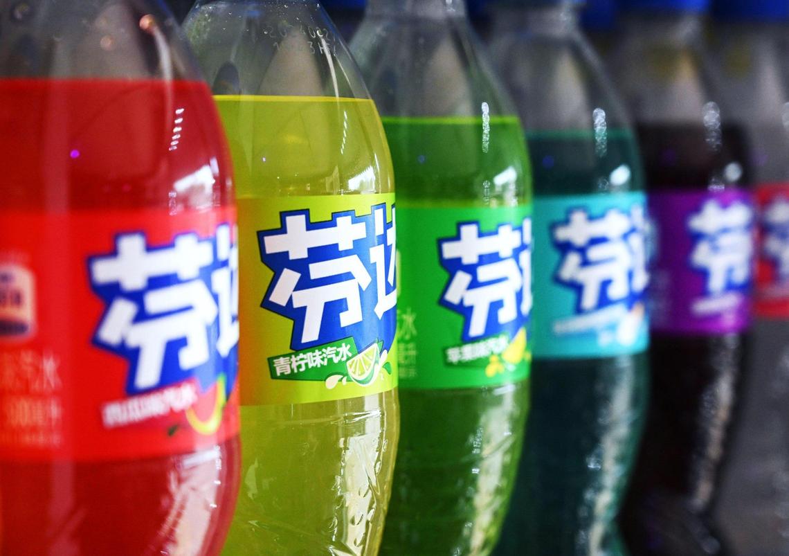 A rainbow array of colored drinks can be found at Exotii Snaxxs, a business offering snack food and drinks often in Asian-market labeled packaging. Photographed Monday, Oct. 14, 2024 in Fresno.