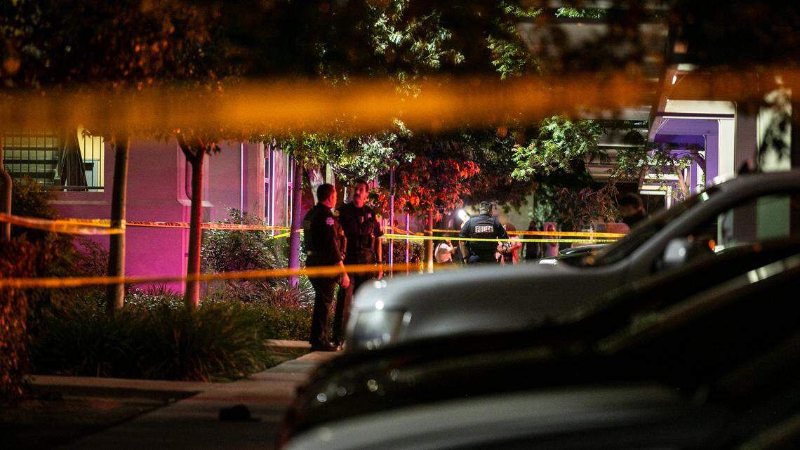 A 19-year-old was shot and killed Thursday night at the Parc Gove Commons apartment complex, found near a playground then rushed to a hospital, where he died.