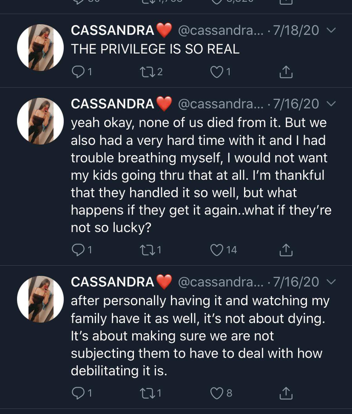 Erese reacts to people not taking precaution of the virus