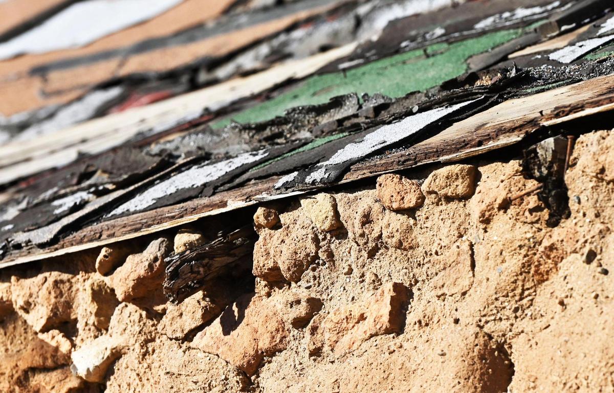 Roofing meets original adobe bricks at the historic Jose Garcia Adobe Tuesday, Nov. 28, 2023 in Fresno.