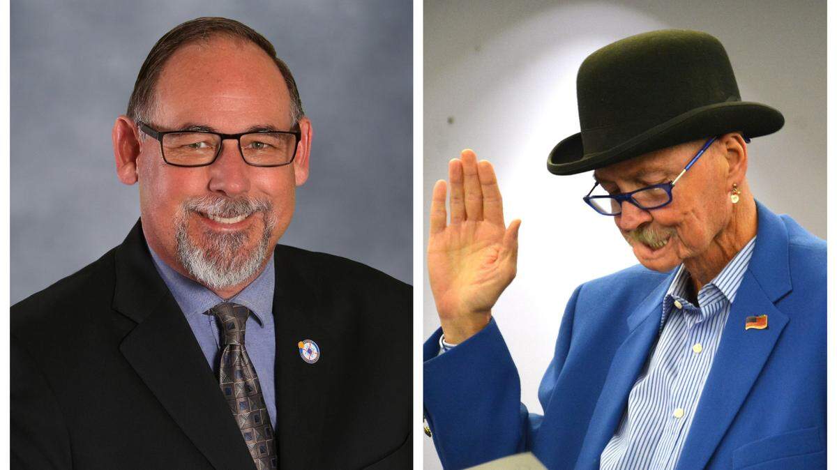 Former Merced County Supervisor Mike Nelson, left, and Atwater City Council member John Cale, right, say they will run for mayor if the City of Atwater in November 2022.