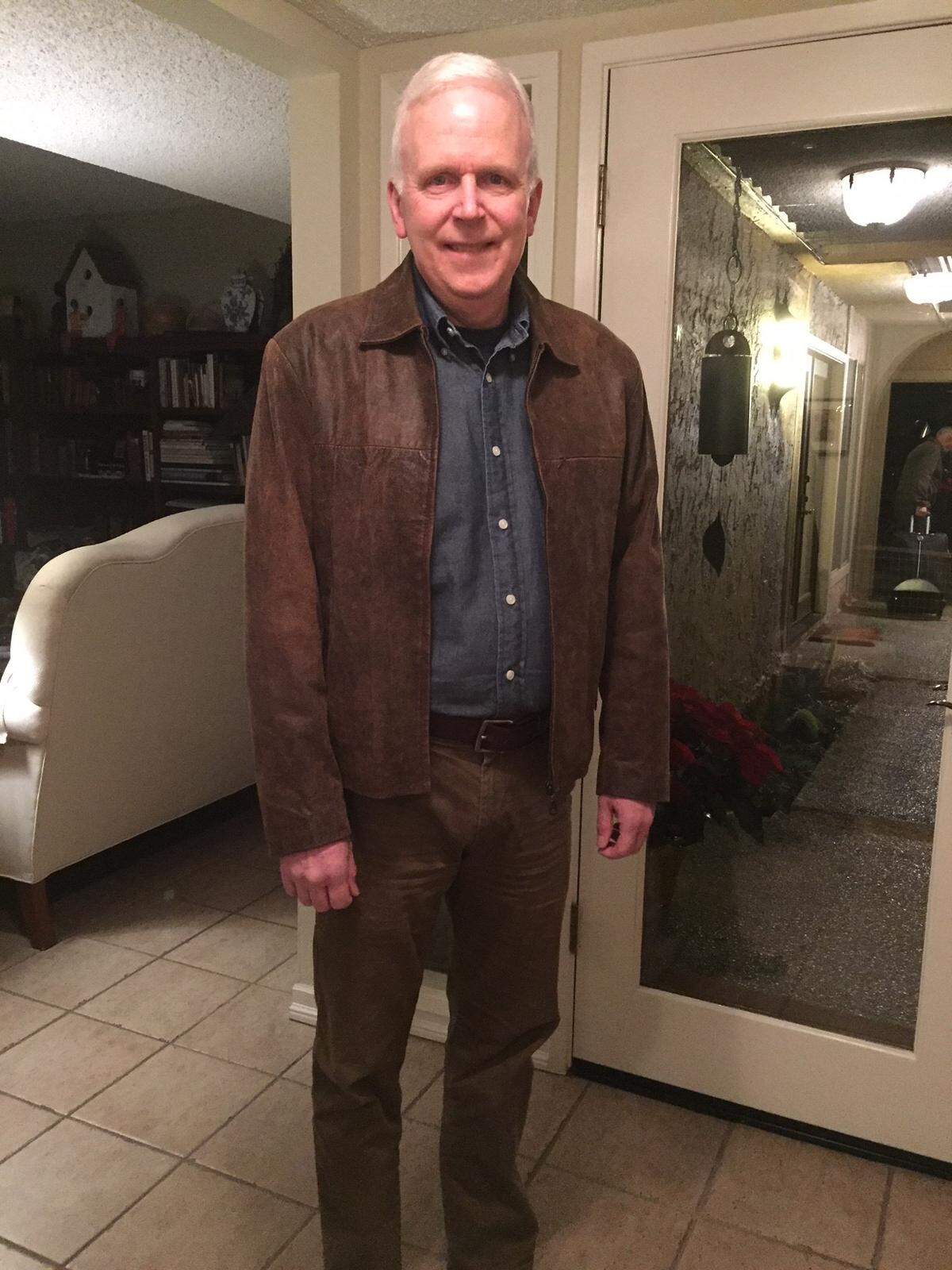 Mark Mitchell visiting his parents, Russell and Betsy Mitchell, in January during his last visit to Fresno.