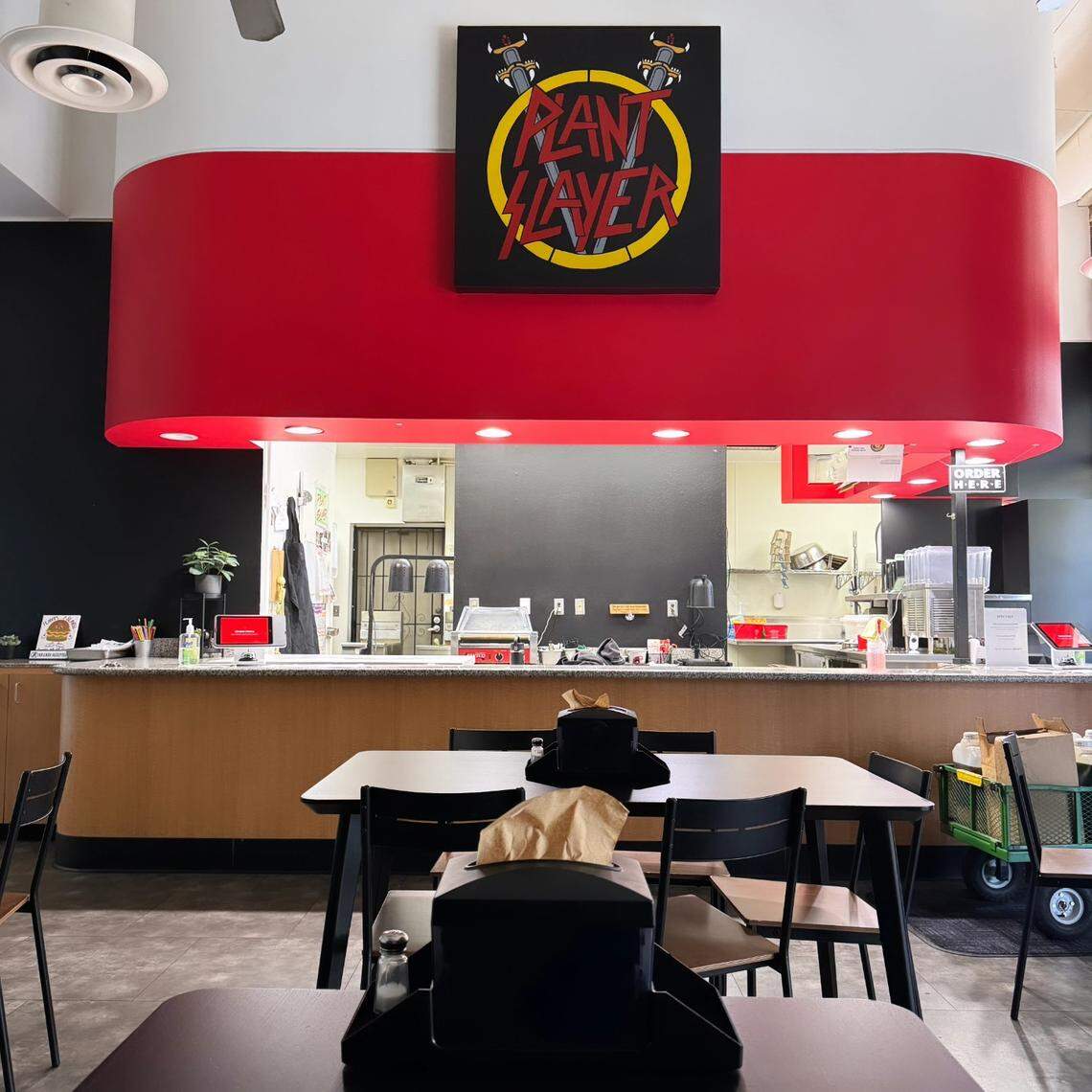 Inside of Plant Slayer Restaurant located at 2405 Capitol St STE 101, Fresno,