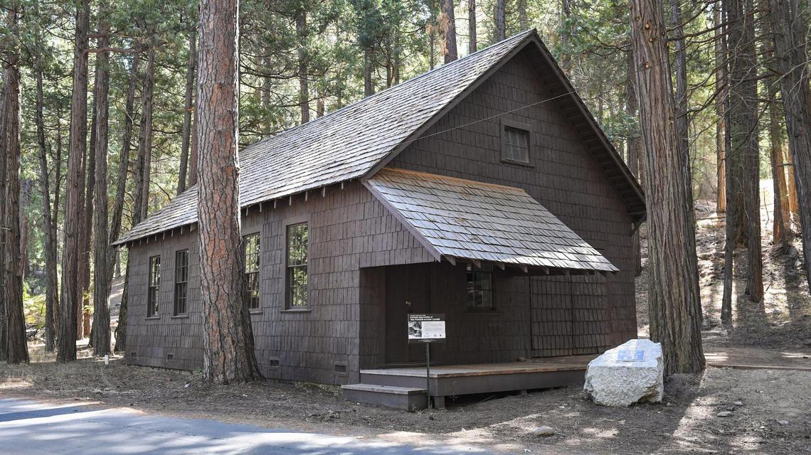 The Chinese Laundry Building stands near the Yosemite History Center in Yosemite’s Wawona on Tuesday, Sept. 28, 2021. The building is being dedicated in honor of its original purpose as a laundry building for the Wawona Hotel and the Chinese immigrants who ran it.