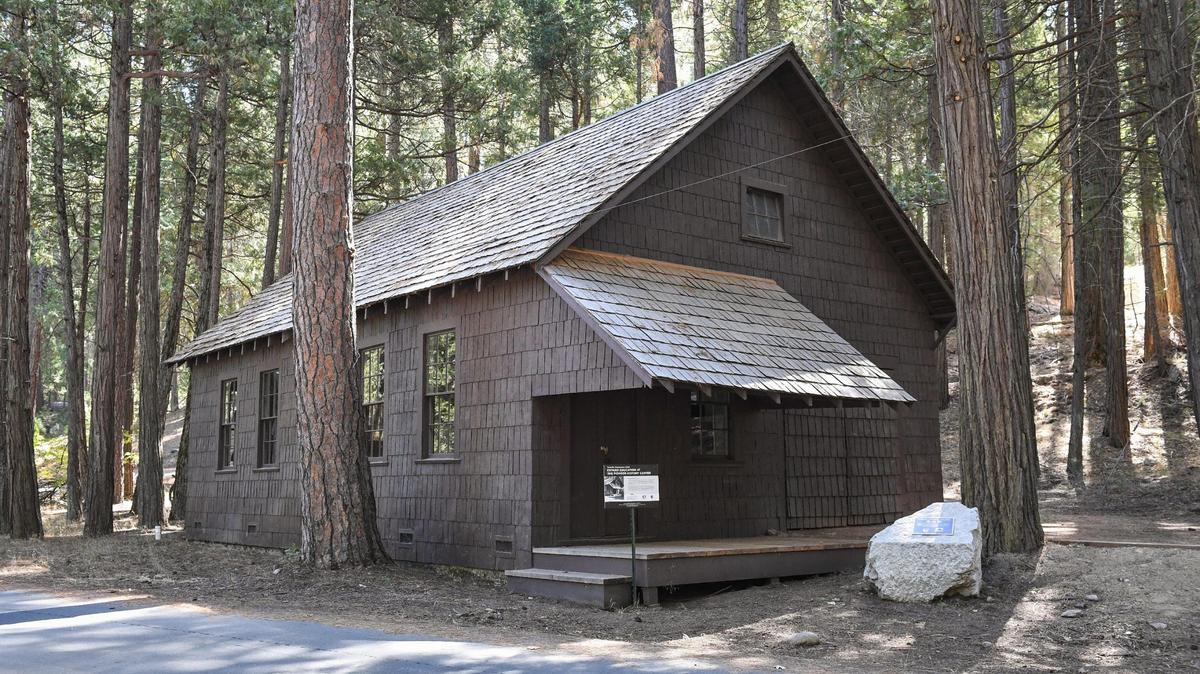 The Chinese Laundry Building stands near the Yosemite History Center in Yosemite’s Wawona on Tuesday, Sept. 28, 2021. The building is being dedicated in honor of its original purpose as a laundry building for the Wawona Hotel and the Chinese immigrants who ran it.