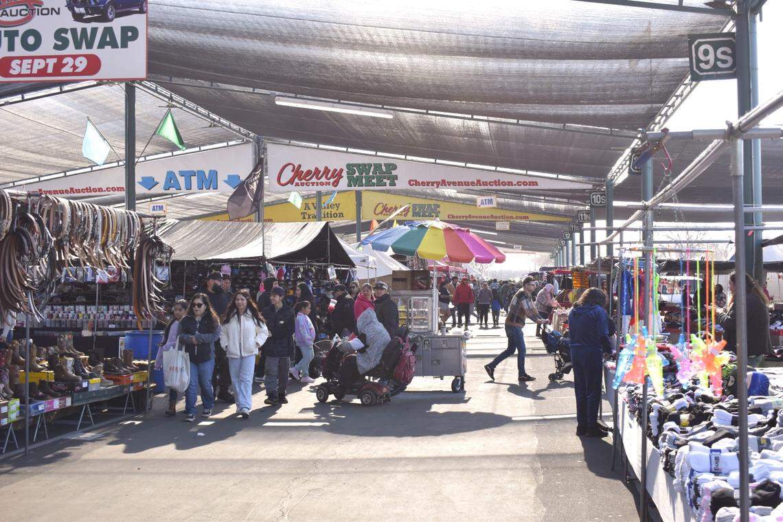The Cherry Auction flea market near the Fresno County town of Easton attracts many immigrant merchants and customers Saturday, Jan. 11, 2025. After a week of immigration enforcement in the Central Valley, several merchants told The Fresno Bee the crowd at the market was much smaller than usual.