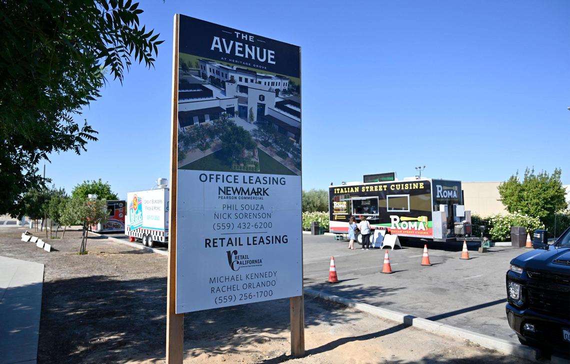 The Avenue at Heritage Grove is a planned development of retail, offices and residences located at the southeast corner of Willow and Shepherd avenues where Enzo’s Table was located and where food trucks were parked in this file photo from 2023.