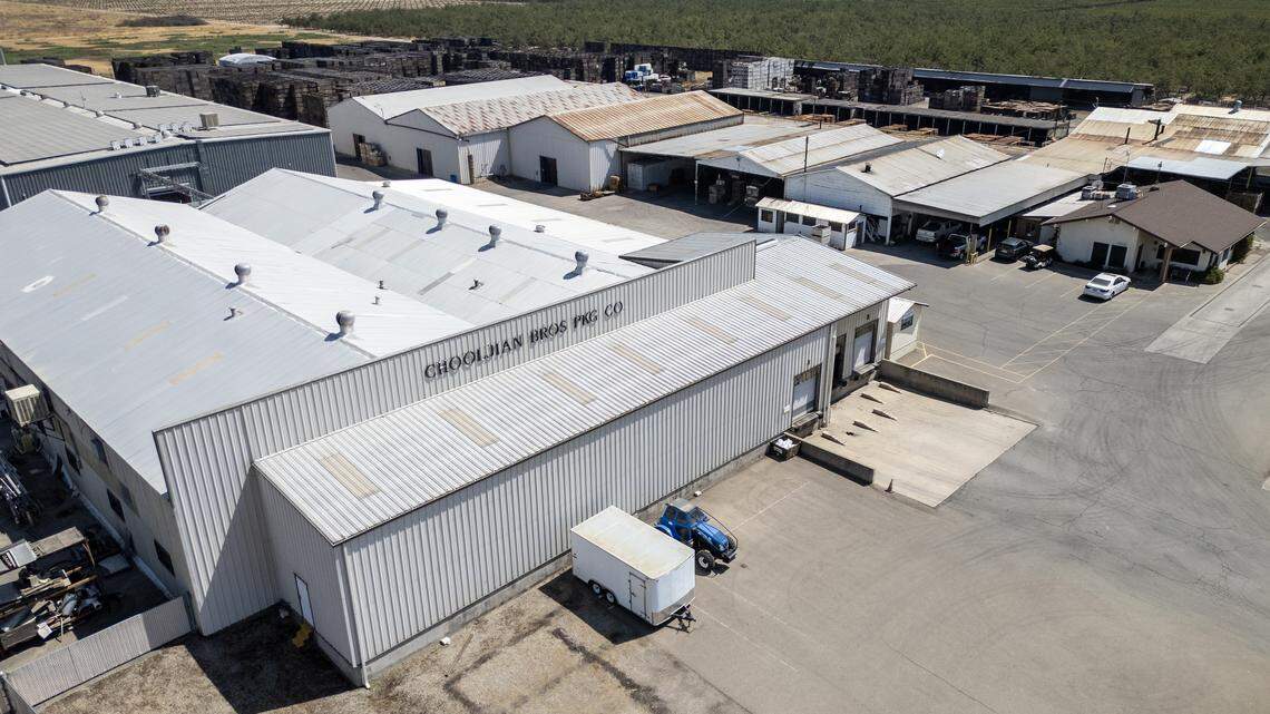 Chooljian Brothers Packaging Company in Sanger photographed on Thursday, Sept. 4, 2025. Several Fresno County farmers are accusing the longtime raisin packer of ripping them off by hundreds of thousands of dollars for raisins they delivered and never got paid.