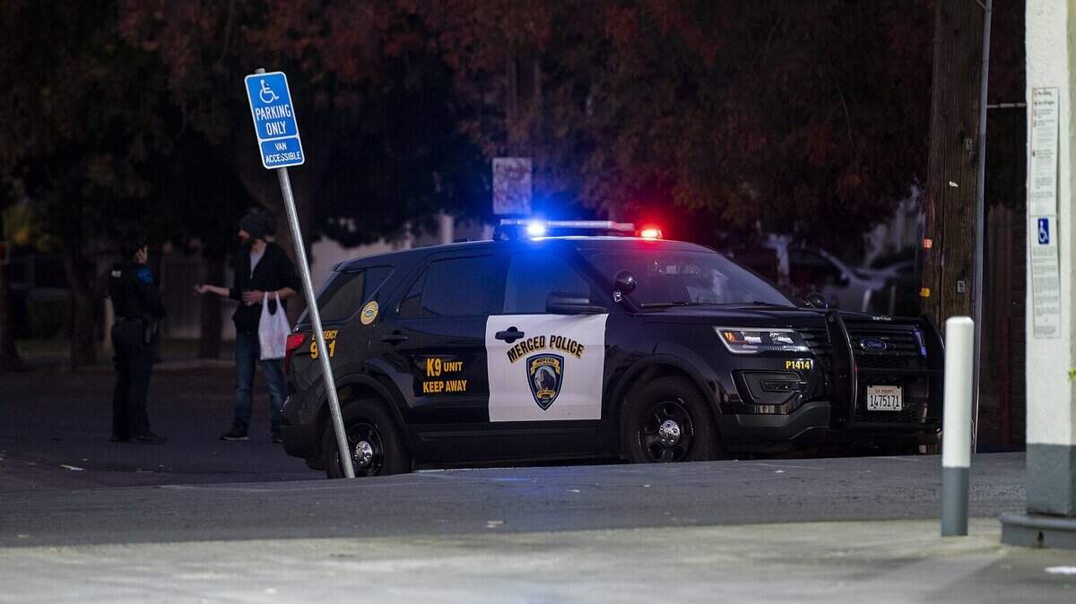 Merced Police and the Merced County Sheriffs Office respond to an alley in the 1000 block of West Main Street after a man was found unresponsive in Merced, Calif., on Sunday, Nov. 21, 2021. According to Merced Police Sgt. Brian Rinder, the man was pronounced dead at the scene.