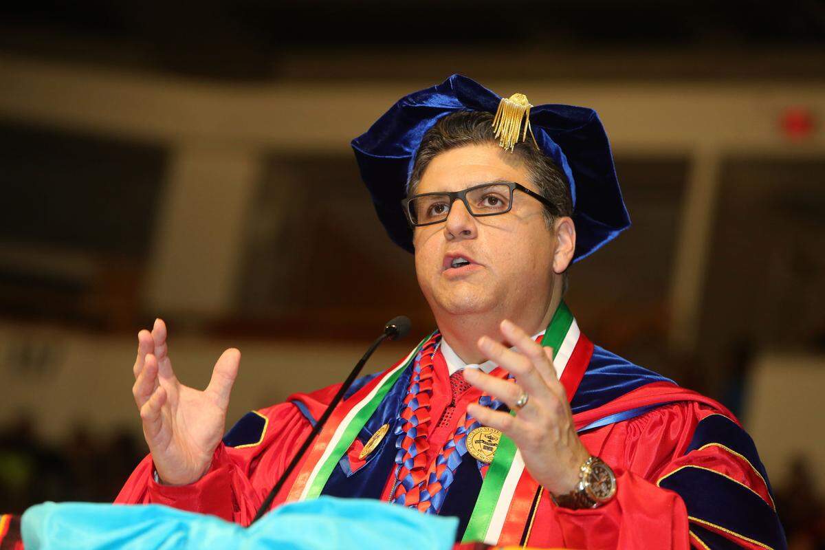  During the university’s 2016 Latino graduation ceremony, Fresno State President Joseph I. Castro spoke of his grandfather's roots in Zamora, Michoacán, México.