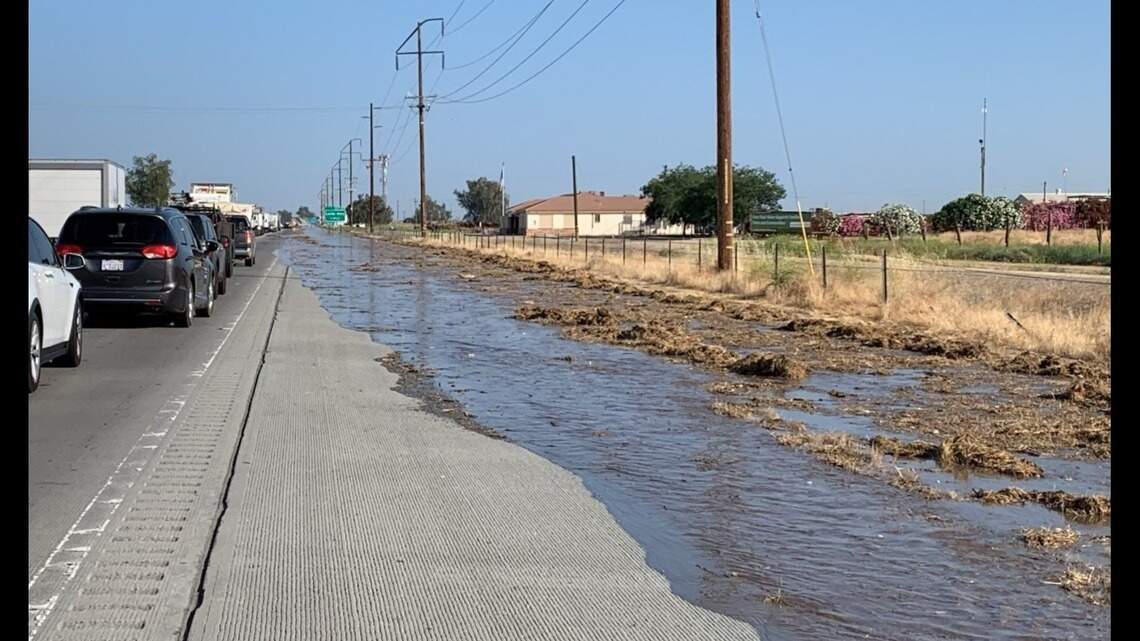 Highway 99 in central California having flooding issues. Here’s what it looked like