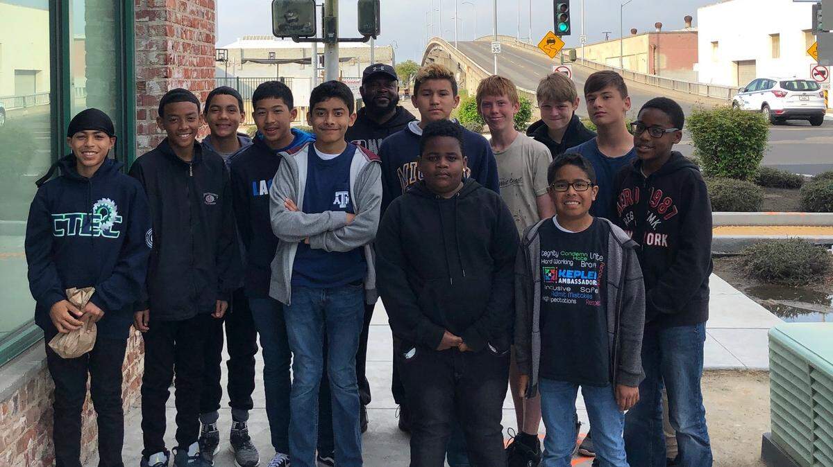 Members of the Kepler School volleyball team helped stop a woman who was on the verge of committing suicide and jumping off the Stanislaus bridge in downtown Fresno.